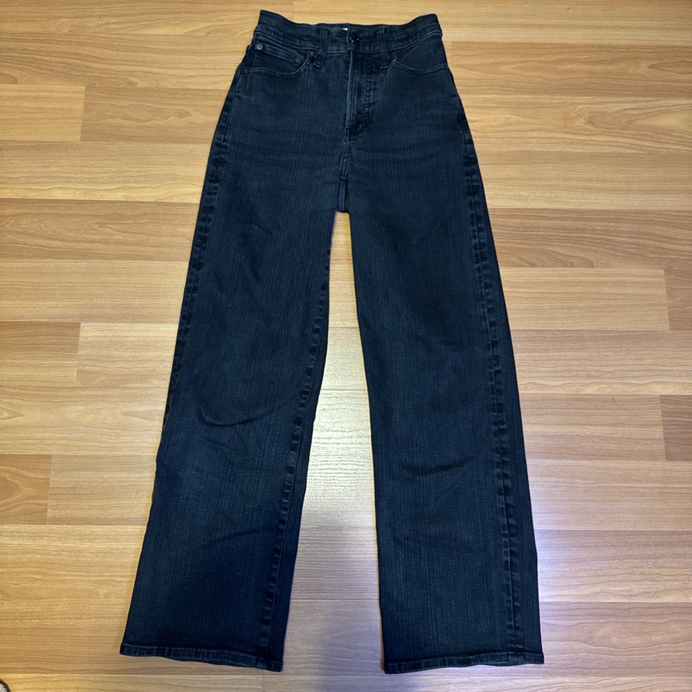 Madewell Black Wide Leg Jeans